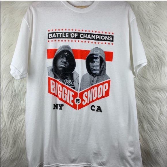 MerchTraffic Other - MerchTraffic Biggie Vs. Snoop Battle Of Champions NY CA Unisex Crew T-shirt